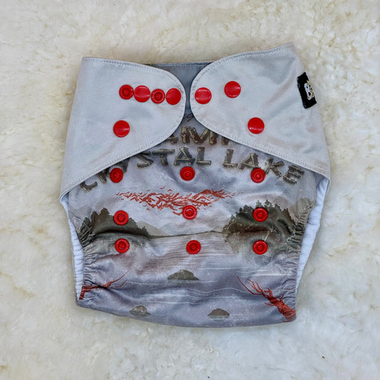 Bear Booties Friday the 13th Horror Pocket Diaper - Worn Elastics