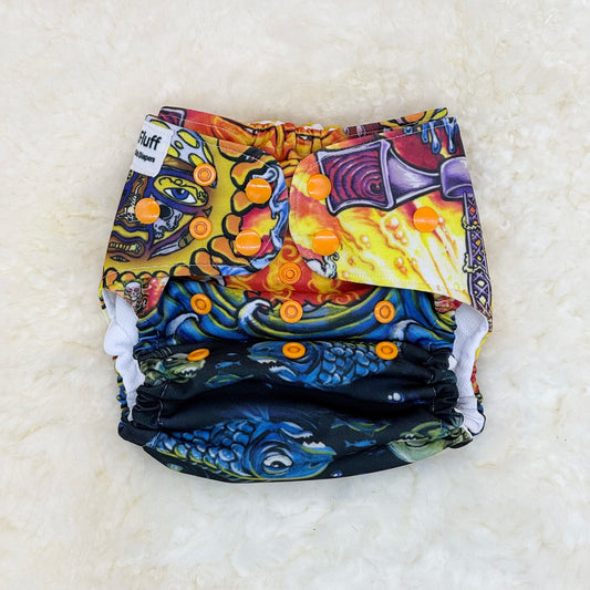 FabuFluff Sublime Sun Face AWJ Pocket Diaper