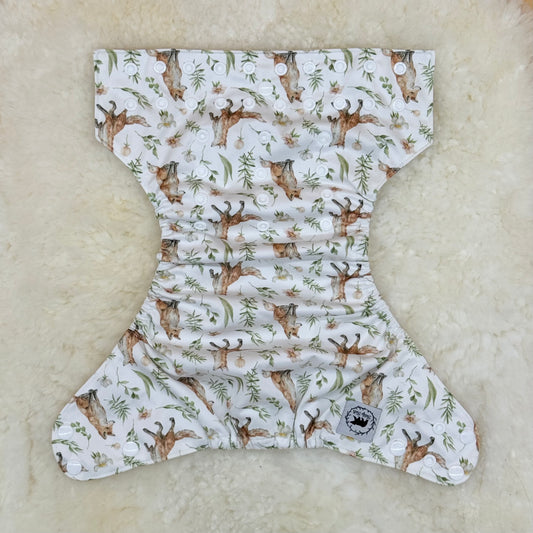 Teddy Tails Floral Fox AWJ Pocket Diaper
