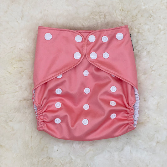 Teddy Tails Solid Pink AWJ Pocket Diaper