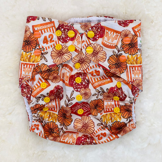 Vida Mia Cloth Whataburger XL AWJ Pocket Diaper - Stained