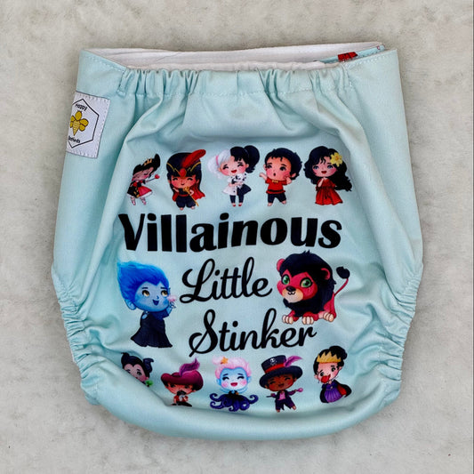 Happy Beehinds Villainous Little Stinker Magical Characters Pocket Diaper - New