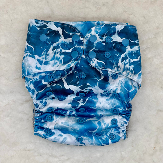 Emerald Cloth Co Waves AWJ Pocket Diaper