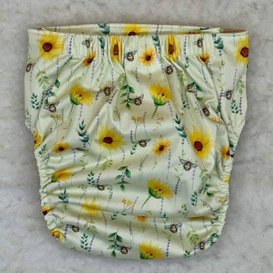 La La Booty Sunflower Bees XL AWJ Pocket Diaper - New
