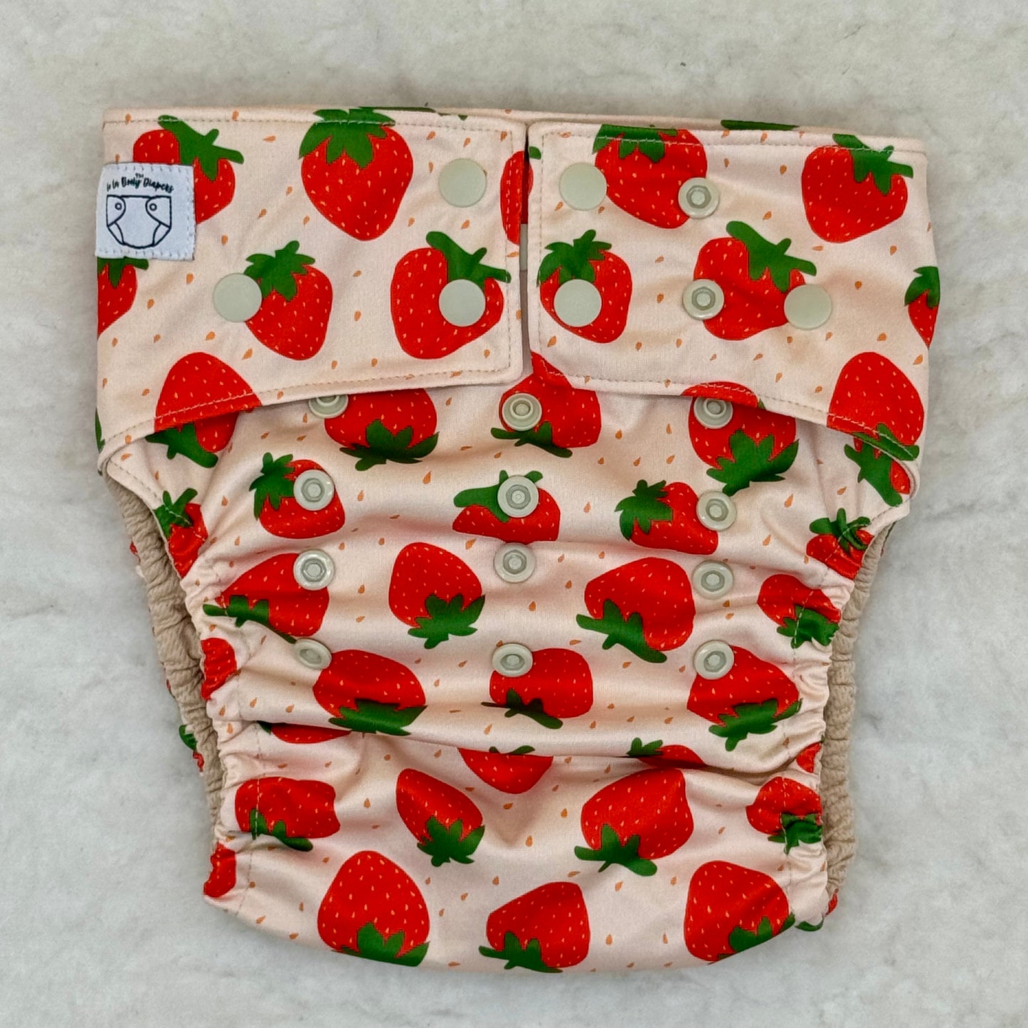 La La Booty Strawberry XL AWJ Pocket Diaper - New