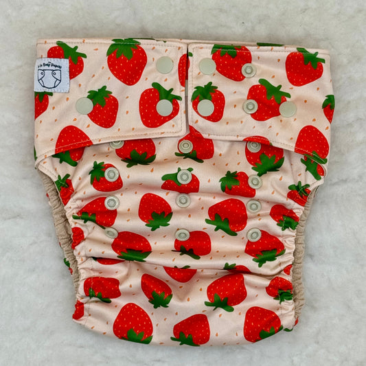 La La Booty Strawberry XL AWJ Pocket Diaper - New