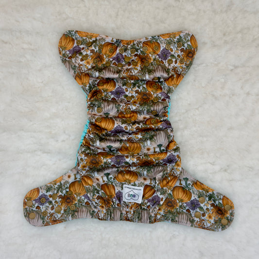 Sustainable Sprinkles Harvest Autumn Pumpkins AWJ Pocket Diaper