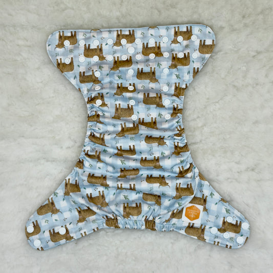 Happy Beehinds Highland Cows AWJ Pocket Diaper with Printed AWJ