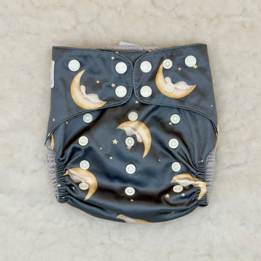 Wickham Wild Dinosaur Moons AWJ Pocket Diaper - Imperfect, Stained