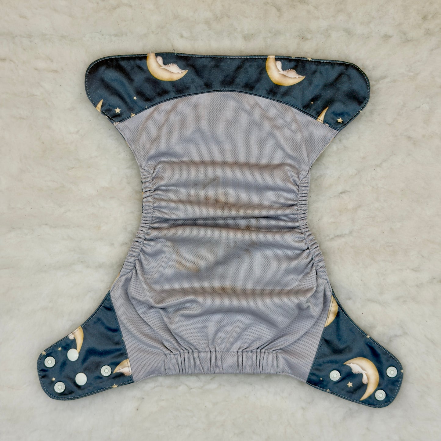 Wickham Wild Dinosaur Moons AWJ Pocket Diaper - Imperfect, Stained