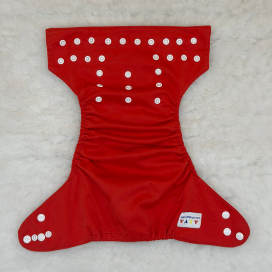 Alva Baby Solid Red Pocket Diaper
