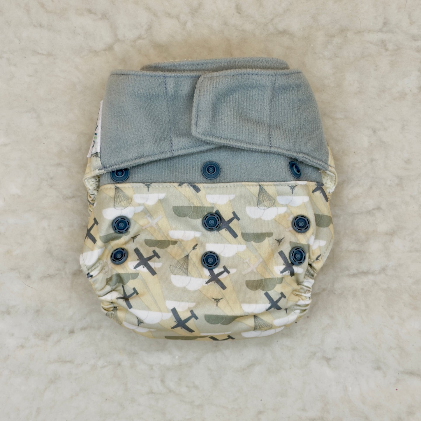 GroVia Airplanes Parachutes All-in-One Diaper with Insert