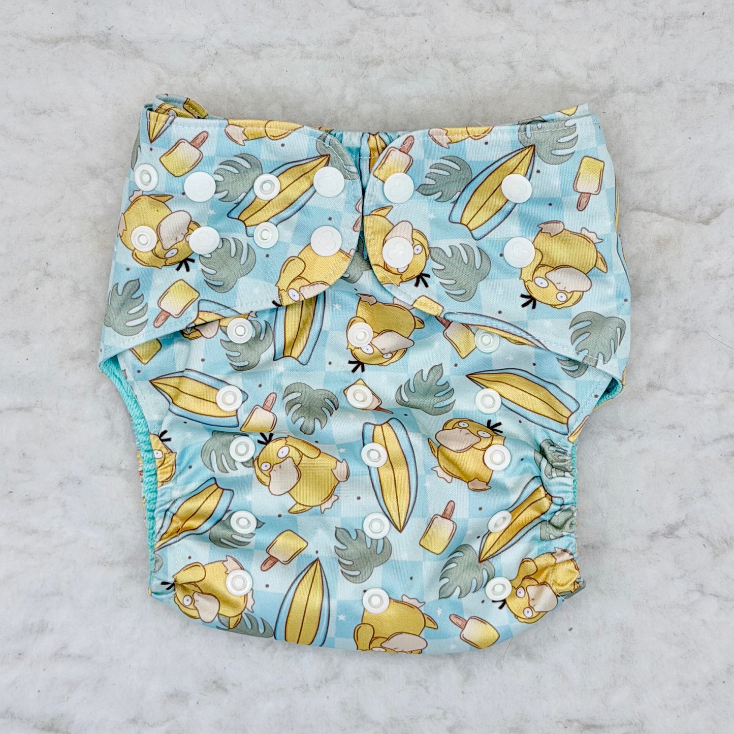 Sustainable Sprinkles (SUS) Pokémon Psyduck AWJ Pocket Diaper - Stained
