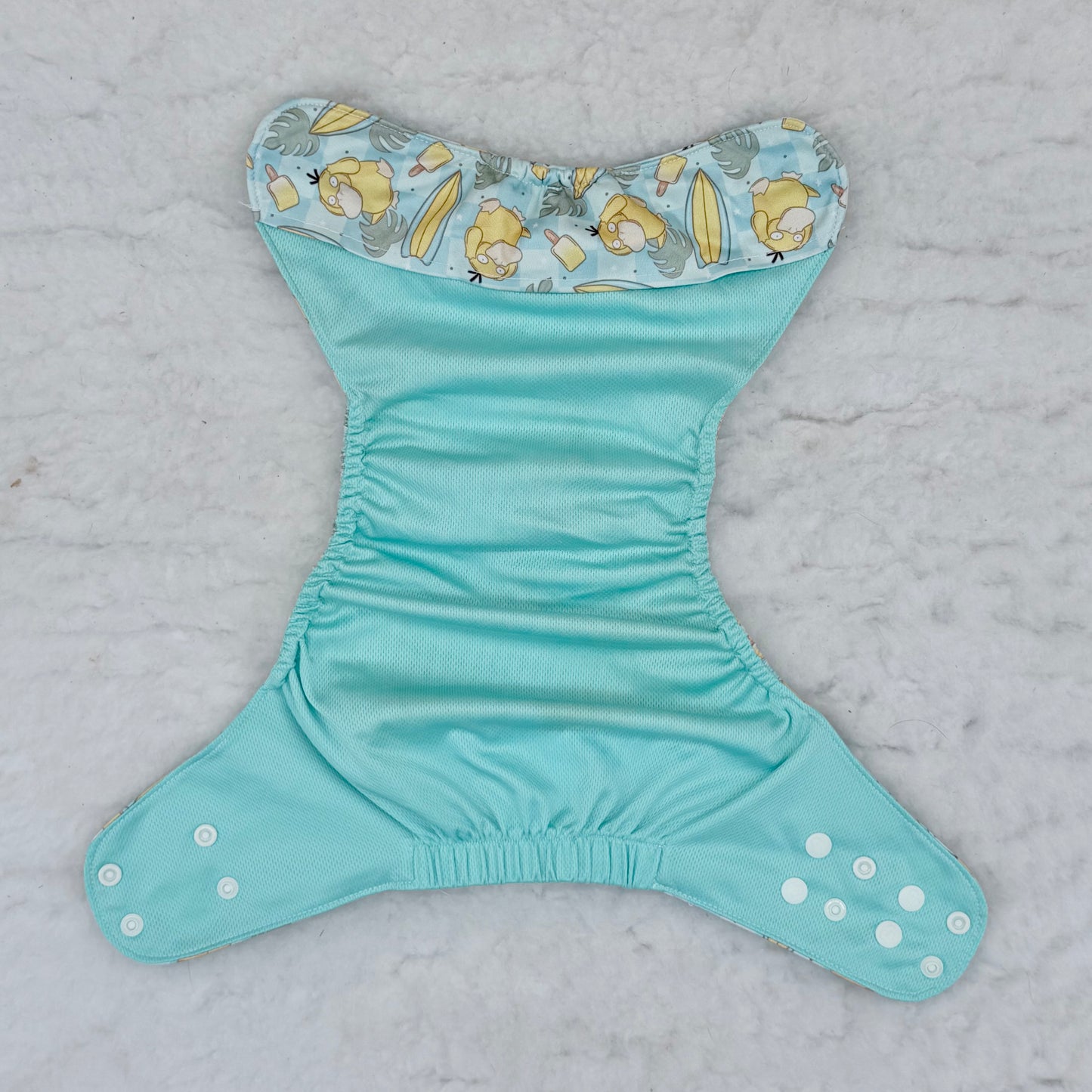 Sustainable Sprinkles (SUS) Pokémon Psyduck AWJ Pocket Diaper - Stained