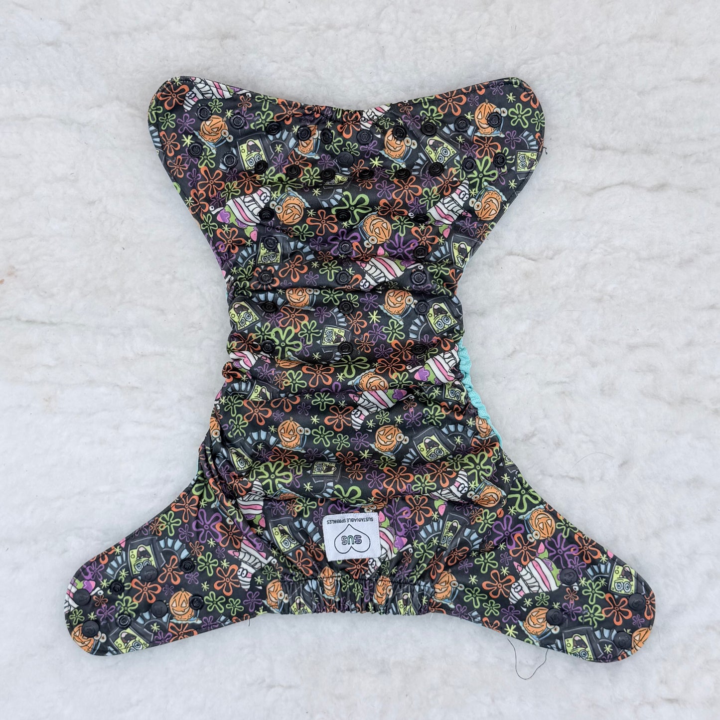 Sustainable Sprinkles (SUS) SpongeBob Halloween AWJ Pocket Diaper