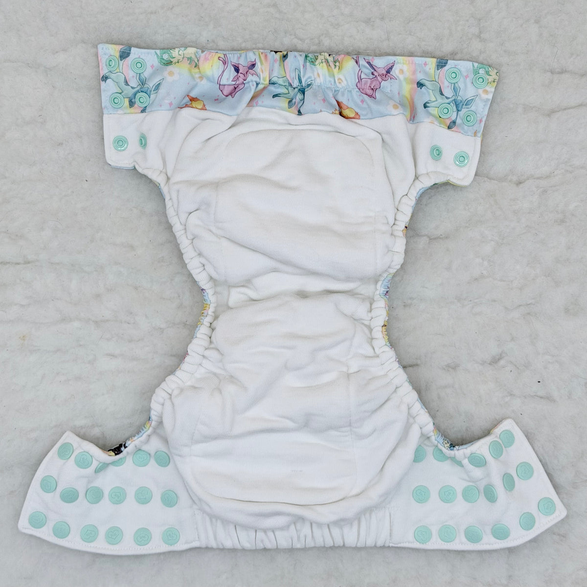 Sustainable Sprinkles Pastel Rainbow Critters Side-Snap Cloth Trainer