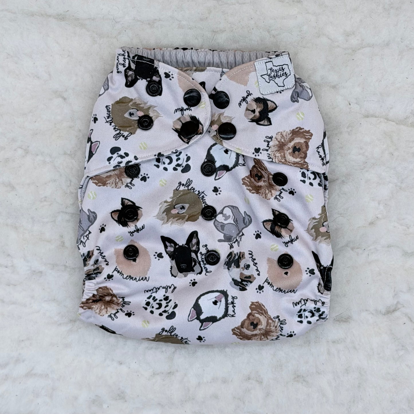 Texas Tushies Dogs Names AWJ Pocket Diaper