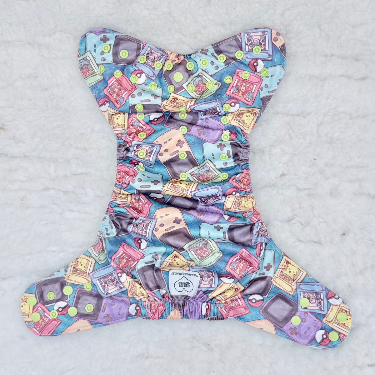 Sustainable Sprinkles Retro Handheld Games AWJ Pocket Diaper