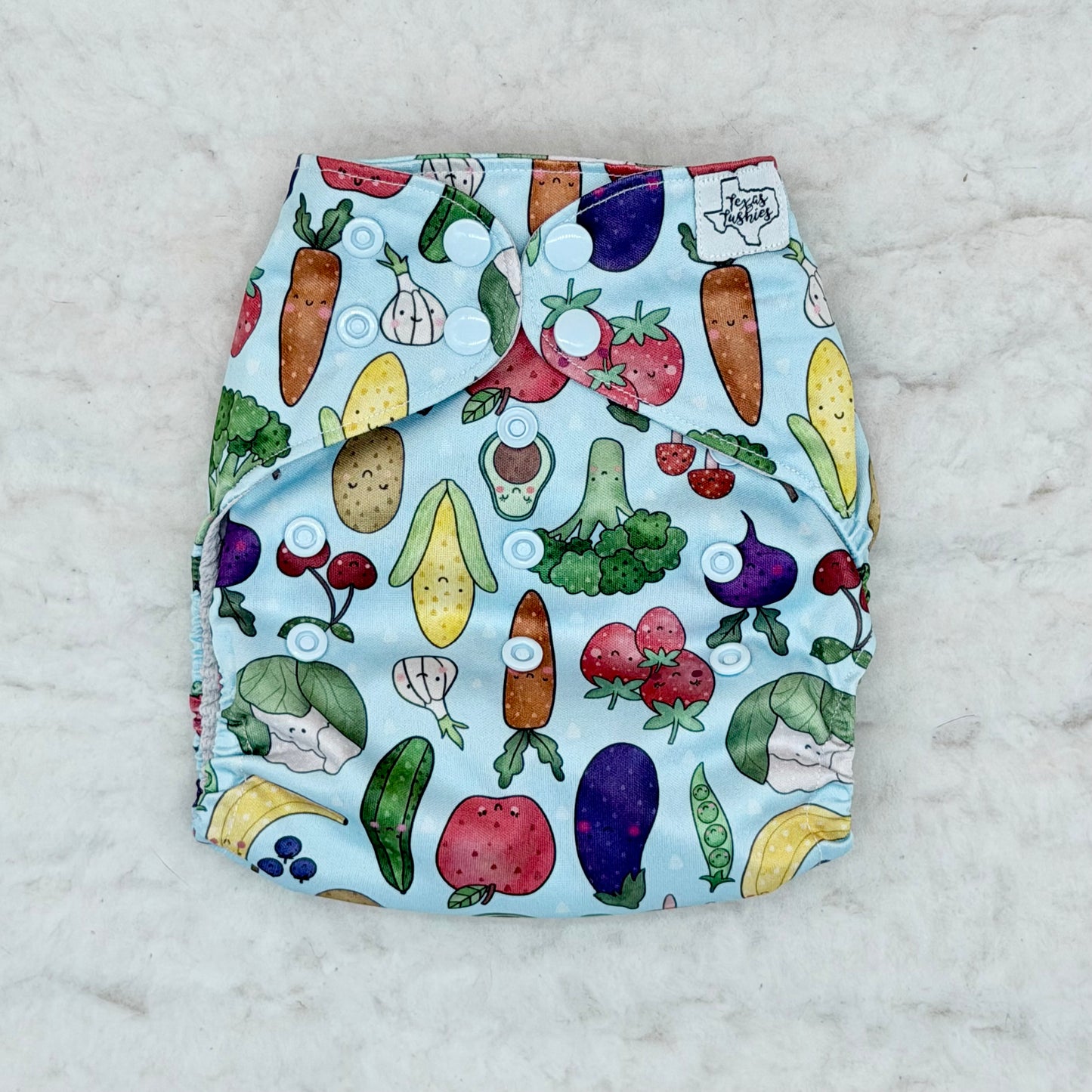 Texas Tushies Veggies AWJ Pocket Diaper