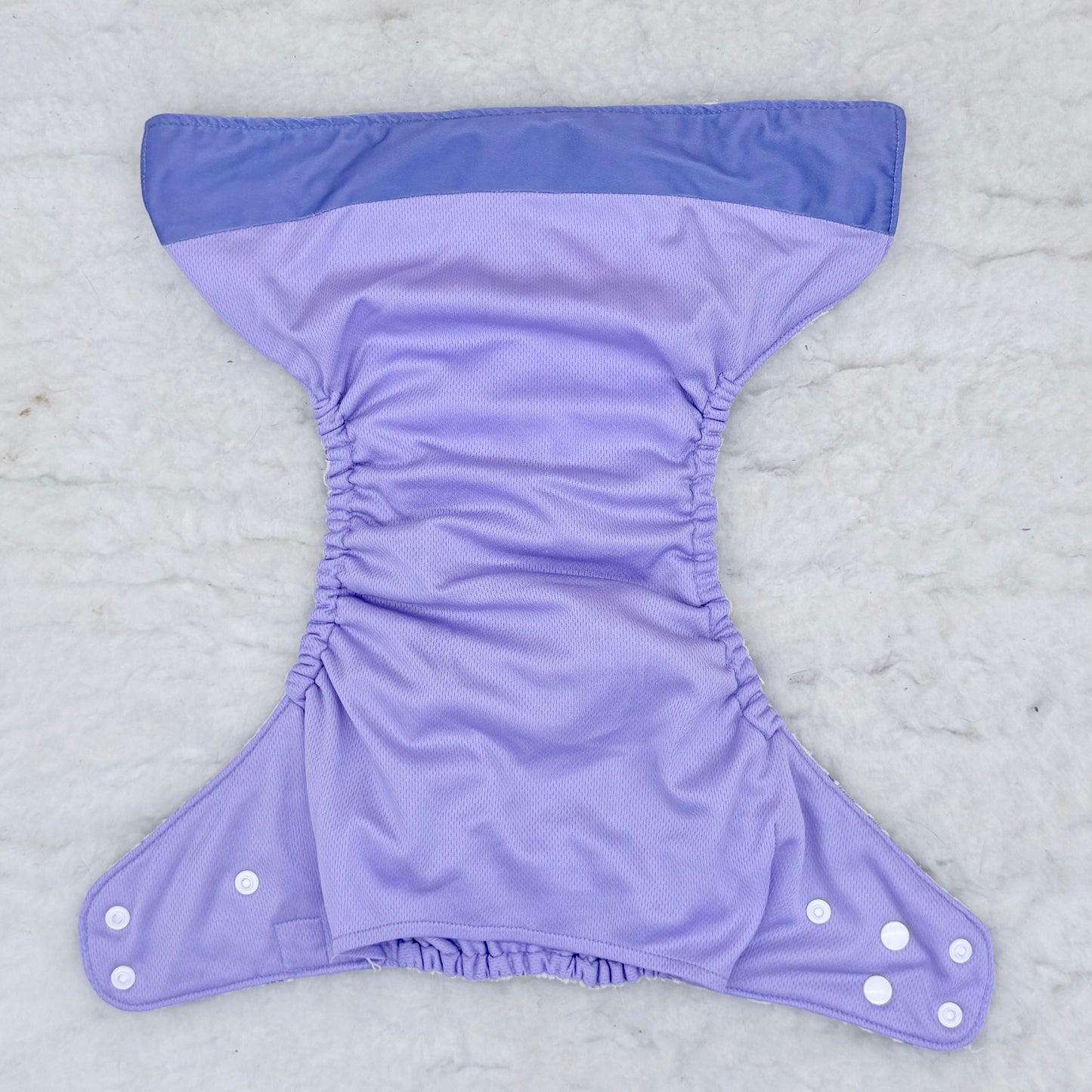 Texas Tushies Lace Overlay Purple AWJ Pocket Diaper - Imperfect