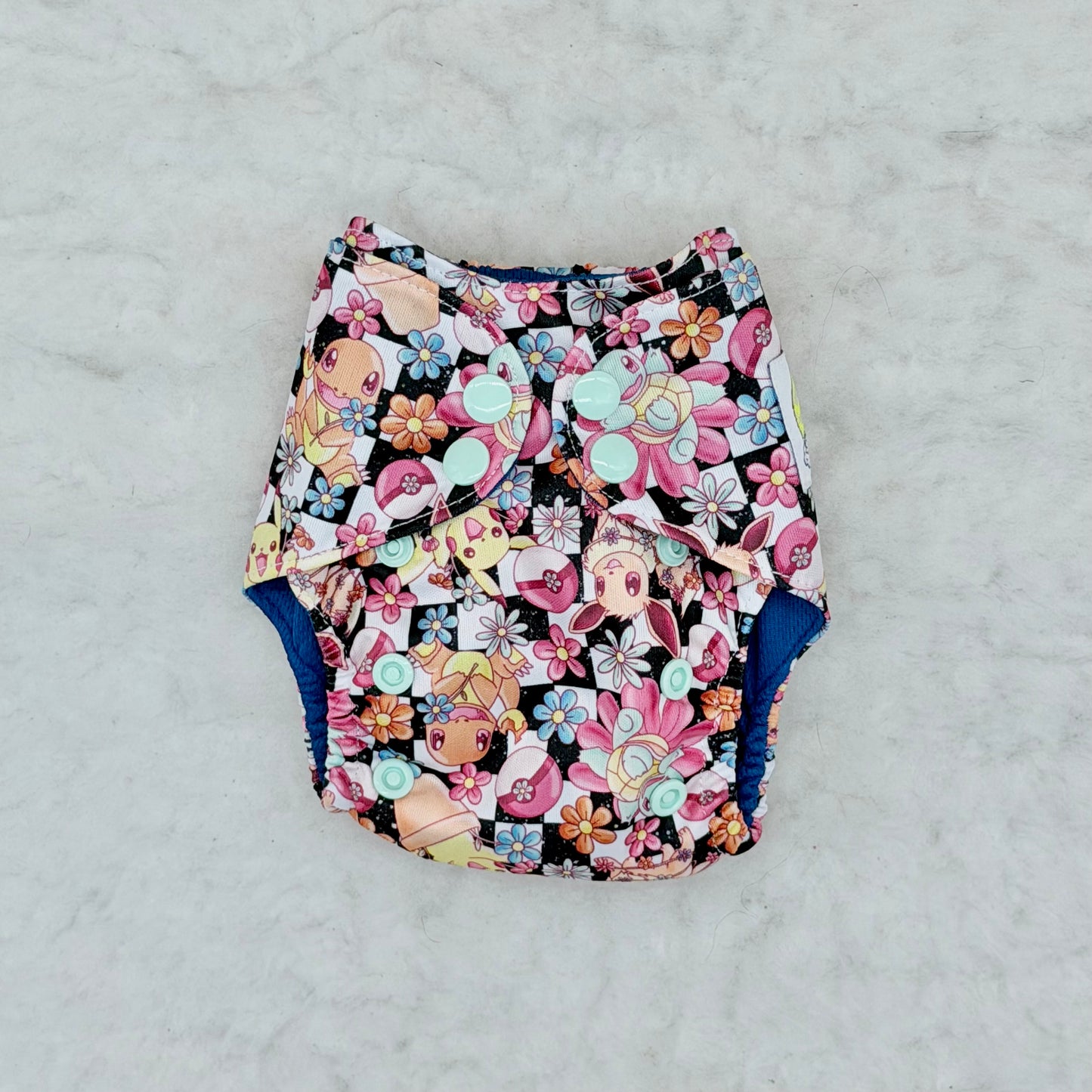 Cosmic Cloth & Company Pokémon Newborn All-in-One Diaper with Pocket - Brand New
