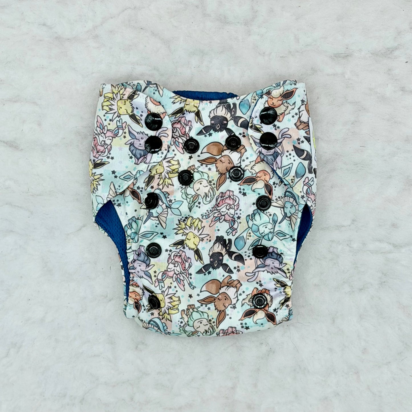 Cosmic Cloth & Company Eeveelutions Newborn All-in-One Diaper with Pocket - Brand New