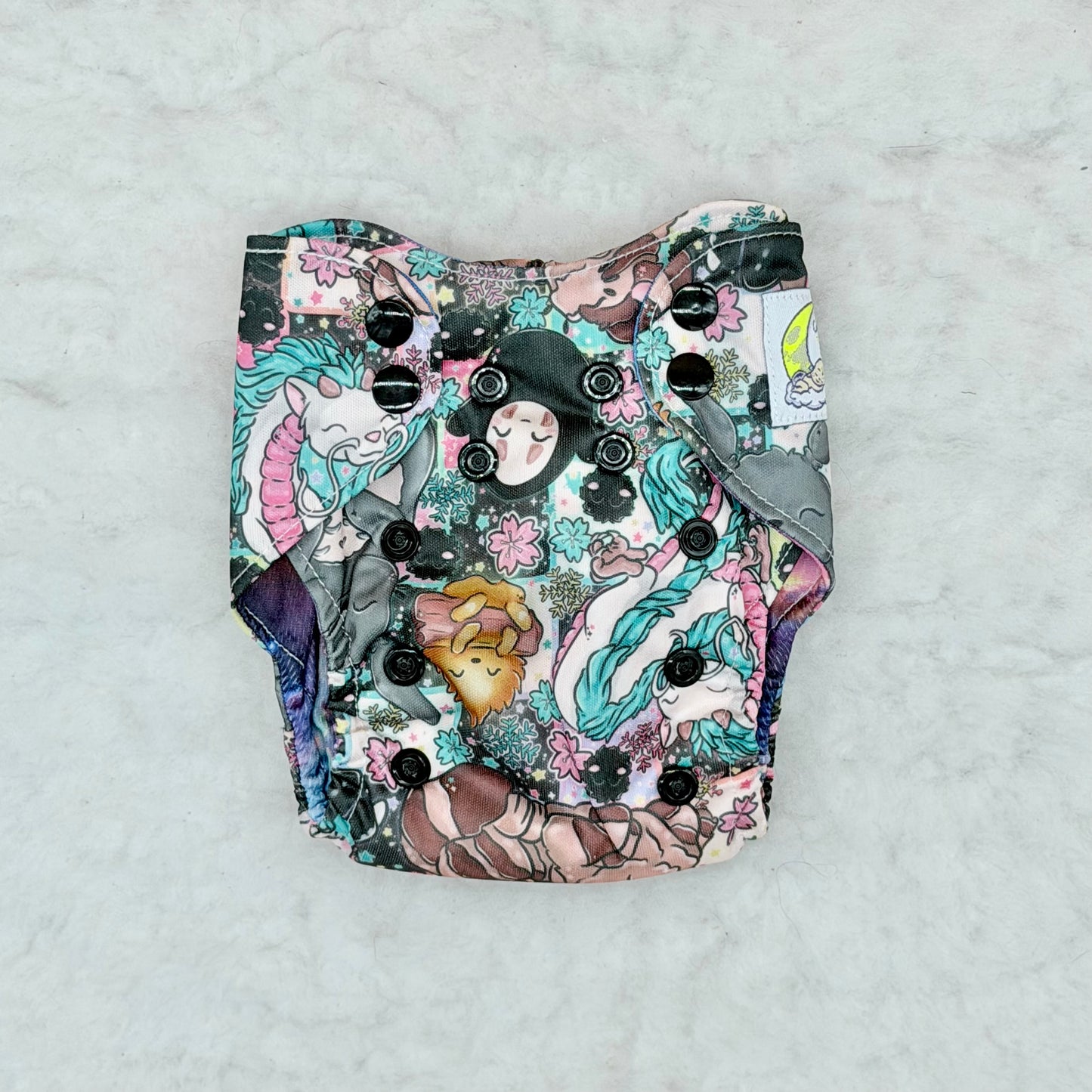 Cosmic Cloth & Company Anime Studio Ghibli Newborn All-in-One Diaper with Pocket - Brand New