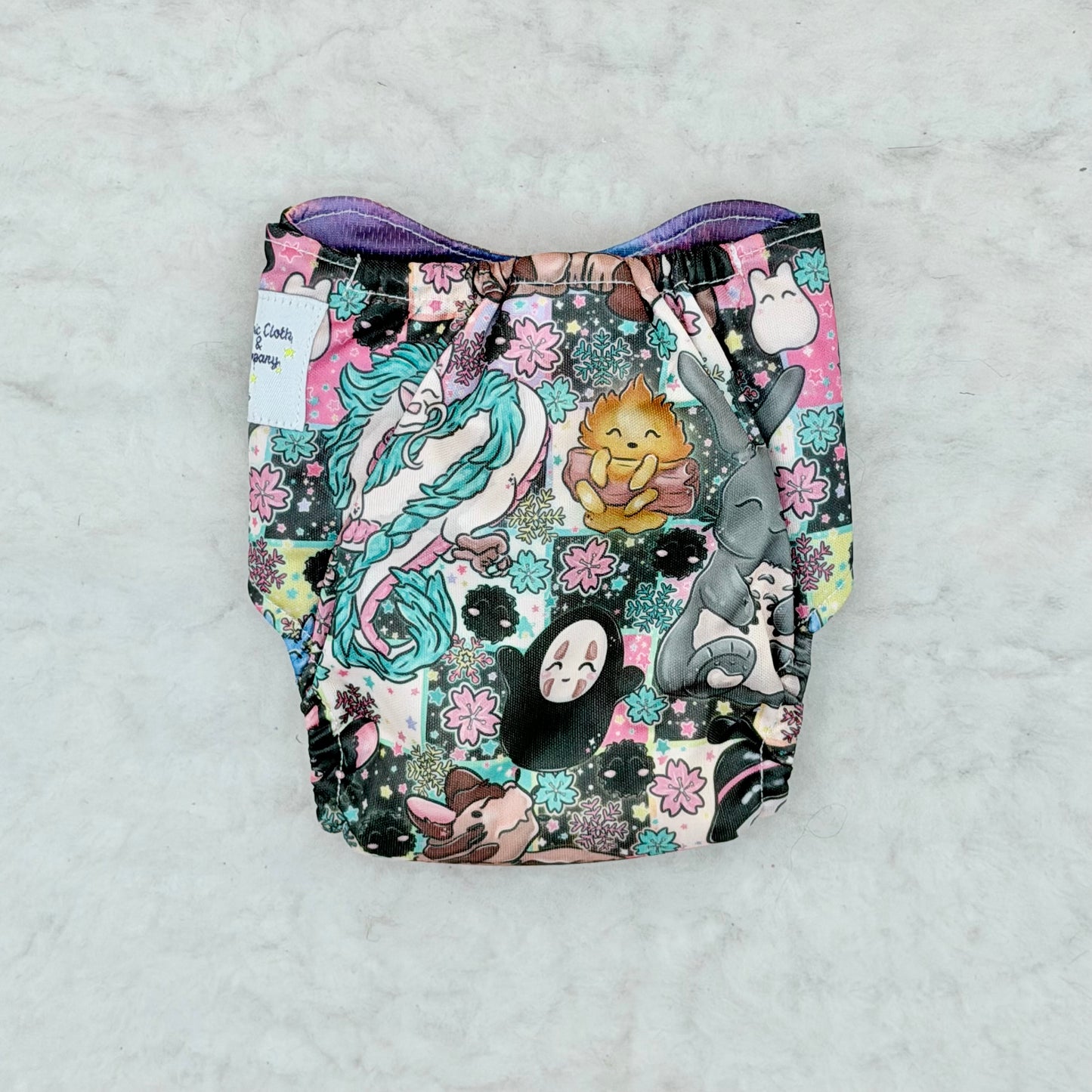 Cosmic Cloth & Company Anime Studio Ghibli Newborn All-in-One Diaper with Pocket - Brand New