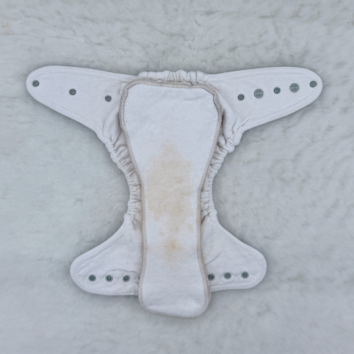 Blue Ocean Kelp Fitted Cloth Diaper - Stained
