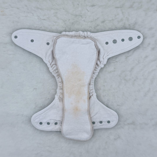 Blue Ocean Kelp Fitted Cloth Diaper - Stained