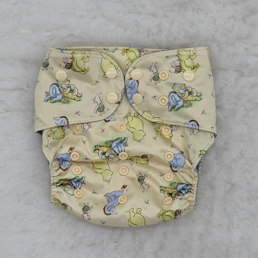 Emerald Cloth Co Classic Honey Bear Cream AWJ Pocket Diaper