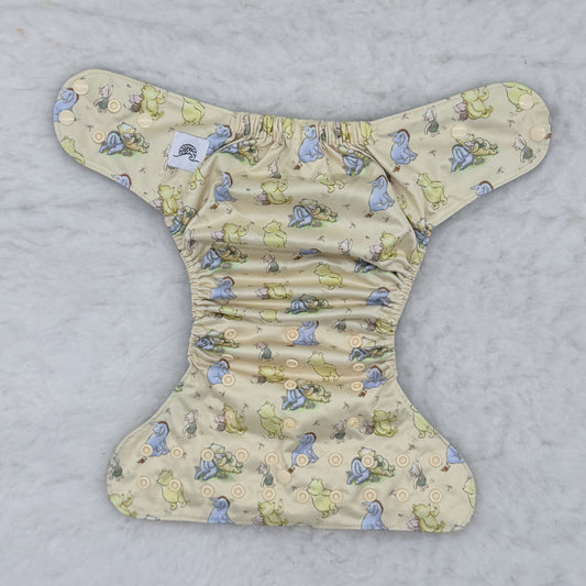 Emerald Cloth Co Classic Honey Bear Cream AWJ Pocket Diaper