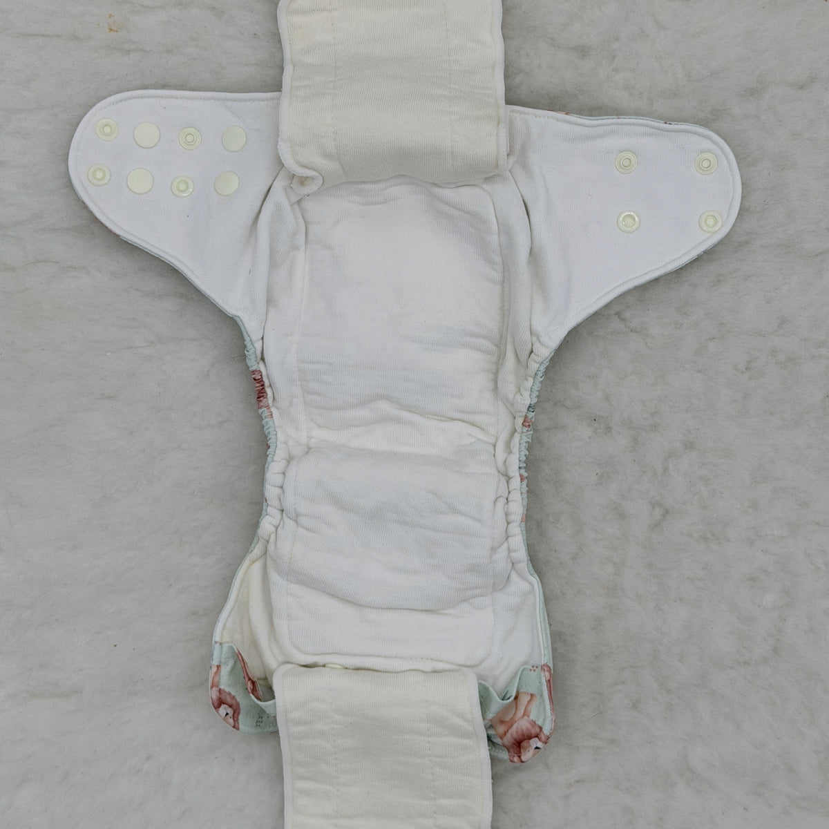 Bray Cloth Co Sage Lions Rainbow All-in-One Cloth Diaper - Stained