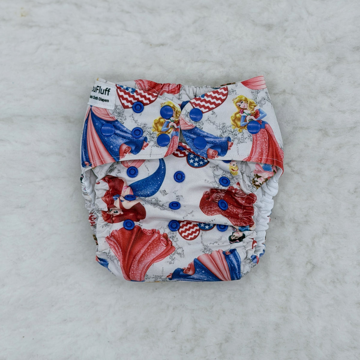 FabuFluff Patriotic Princesses All-in-Two Diaper