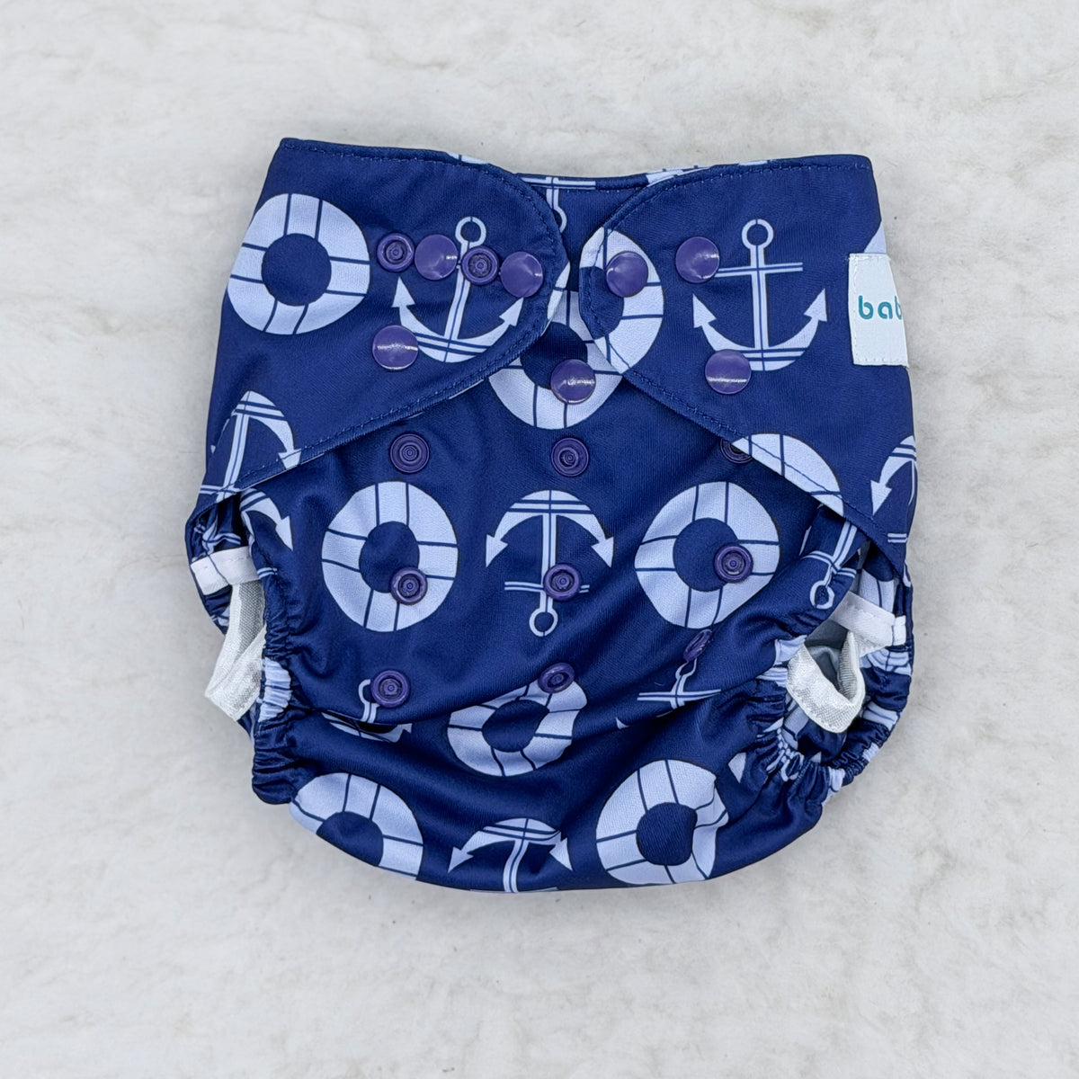 Babygoal Navy Anchors Diaper Cover