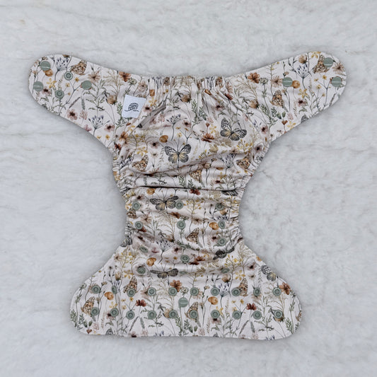 Emerald Cloth Co Wildflower Butterfly AWJ Pocket Diaper - Imperfect
