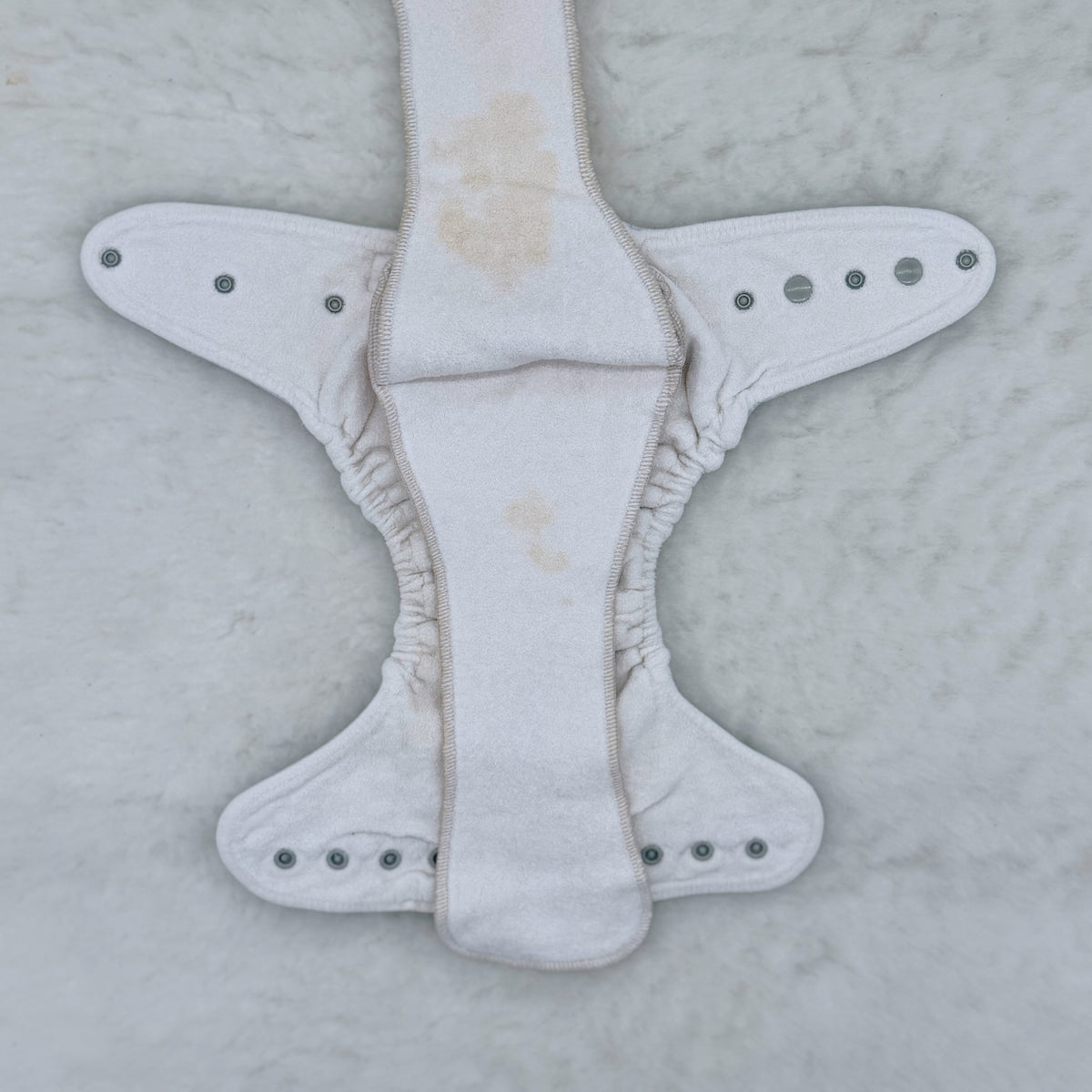 Blue Ocean Kelp Fitted Cloth Diaper - Stained