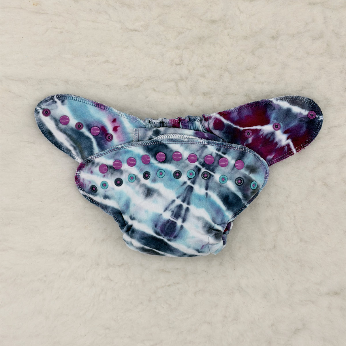 Little Bun Bun Boutique Storm Ice-Dye Fitted Cloth Diaper