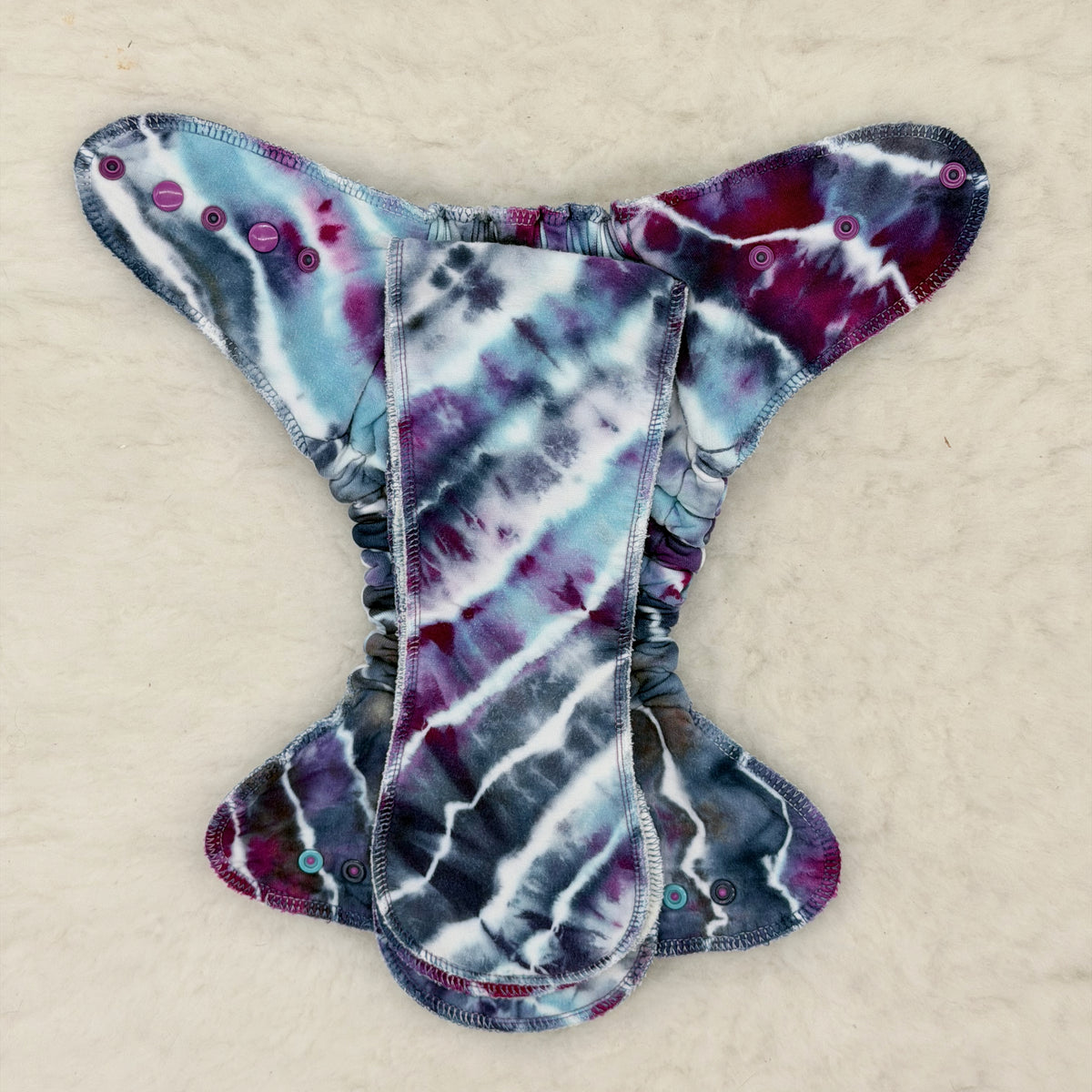 Little Bun Bun Boutique Storm Ice-Dye Fitted Cloth Diaper