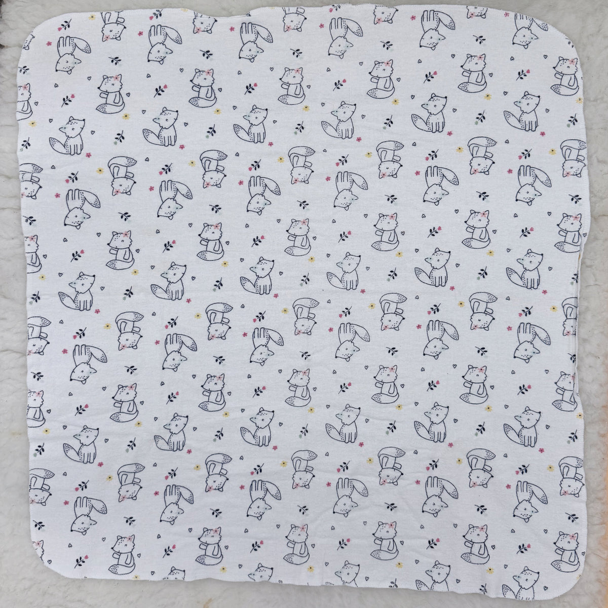 Gerber Little Foxes Flannel Flat Cloth Diaper