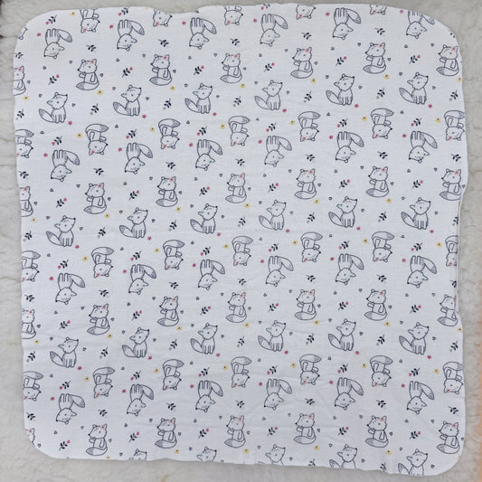 Gerber Little Foxes Flannel Flat Cloth Diaper