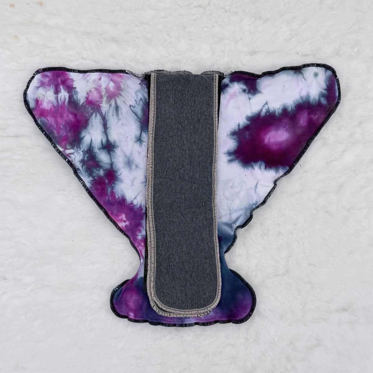 Handmade Hand-Dyed Purple Galaxy Ice-Dye Contour Cloth Diaper
