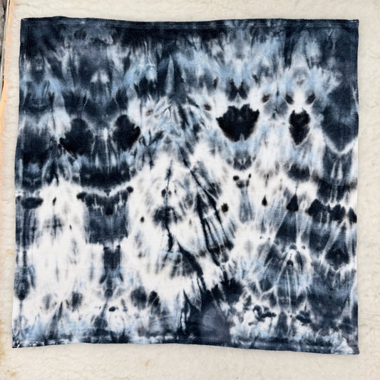 Hand-Dyed Navy Tie-Dye Terry Flat Cloth Diaper