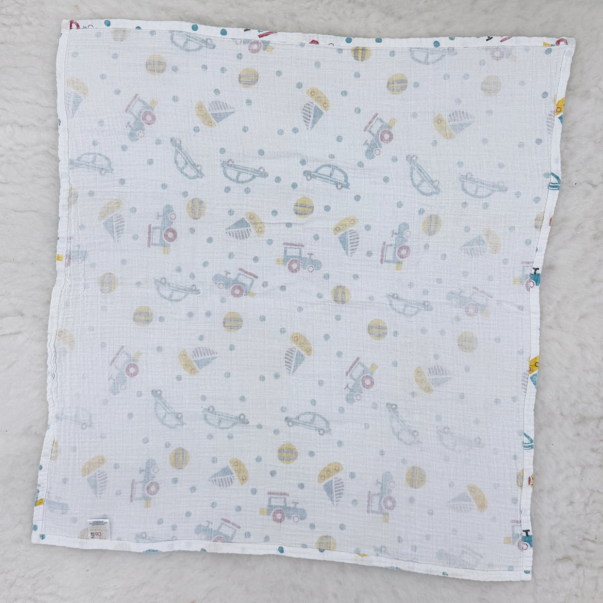 Vehicles Muslin Flat Cloth Diaper
